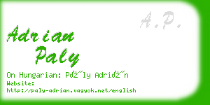 adrian paly business card